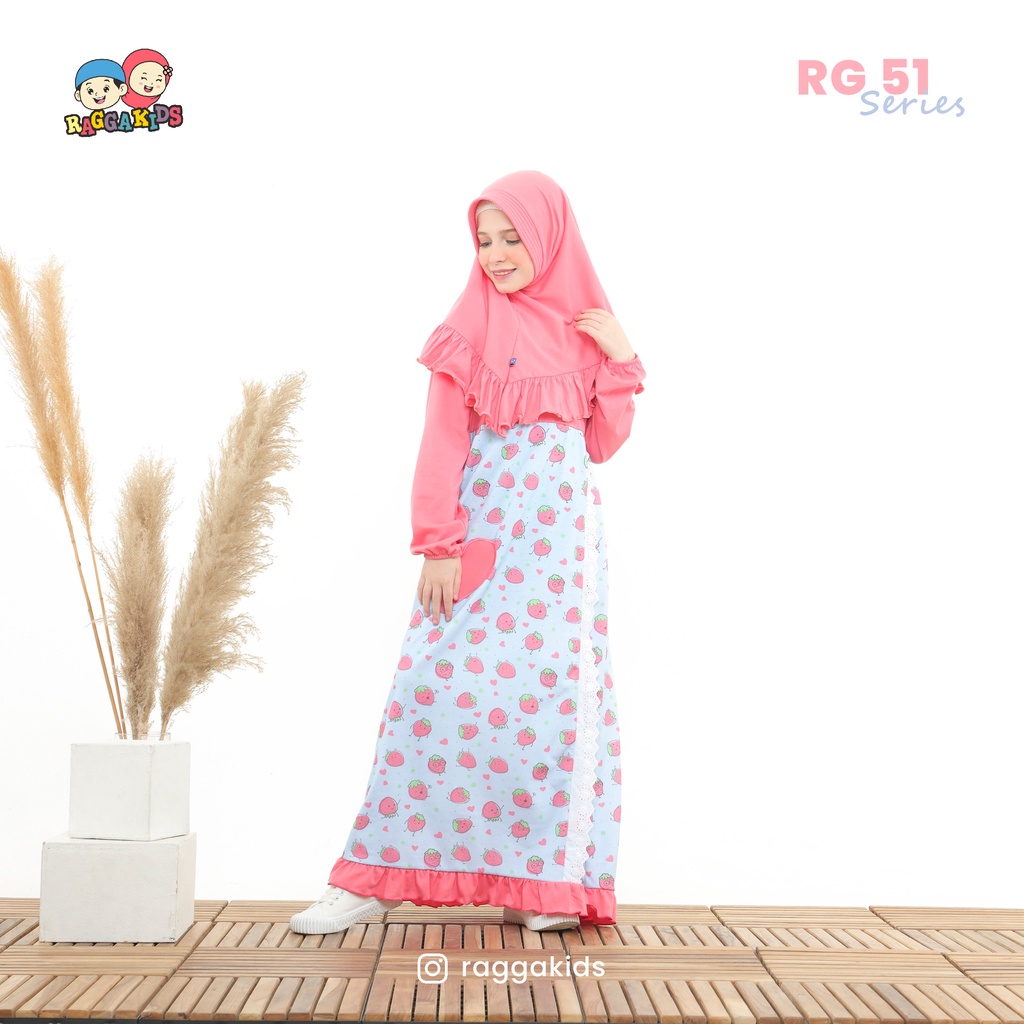 BAJU PAKAIAN GAMIS ANAK REMAJA MUSLIM TERBARU 2020 LUCU BAHAN KAOS BRANDED PREMIUM RAGGAKIDS RG 15