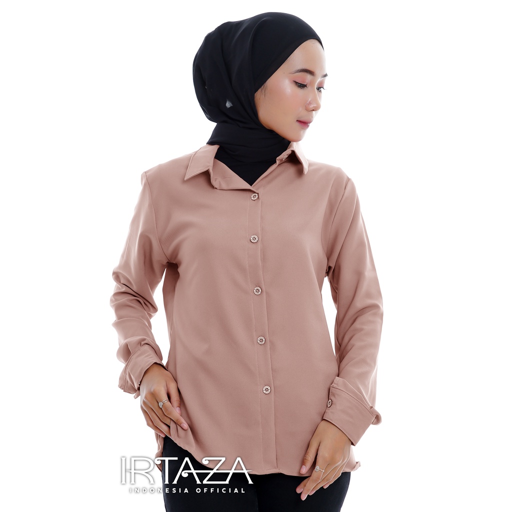 Kemeja Wanita Polos Pretty Woman Basic Original Madame Sexy-Tan