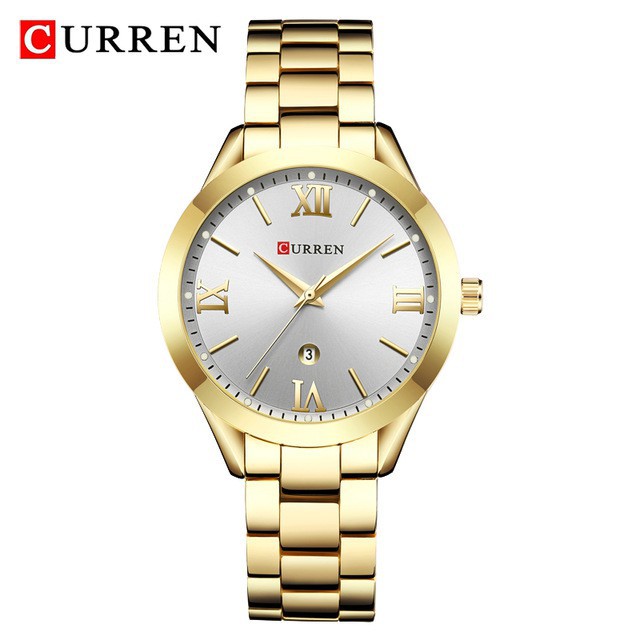 Jam Tangan Wanita / Curren / 9007 Date / Jam Tangan Stainless Steel Curren Original