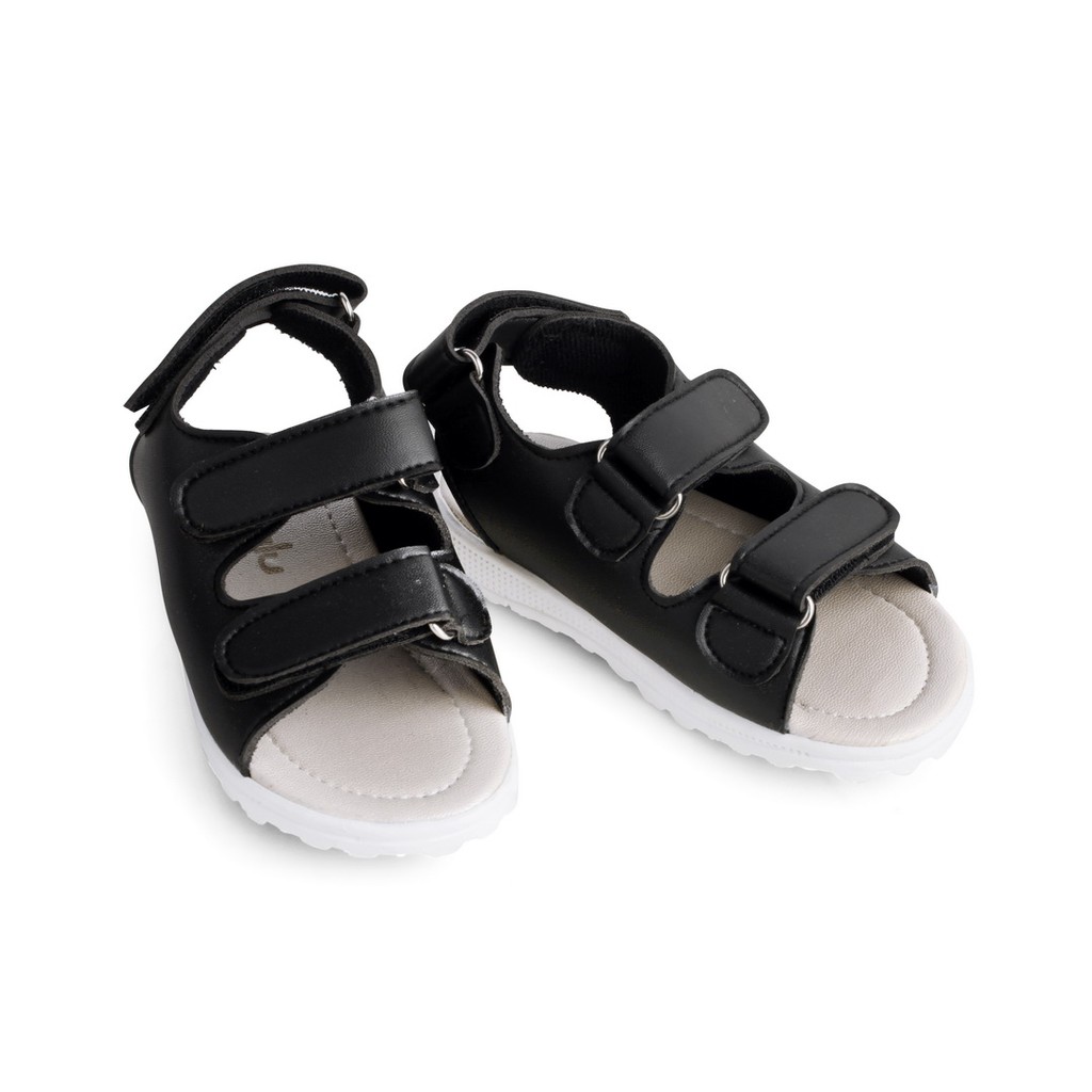 sandal anak unisex variasi tali ring STR HITAM