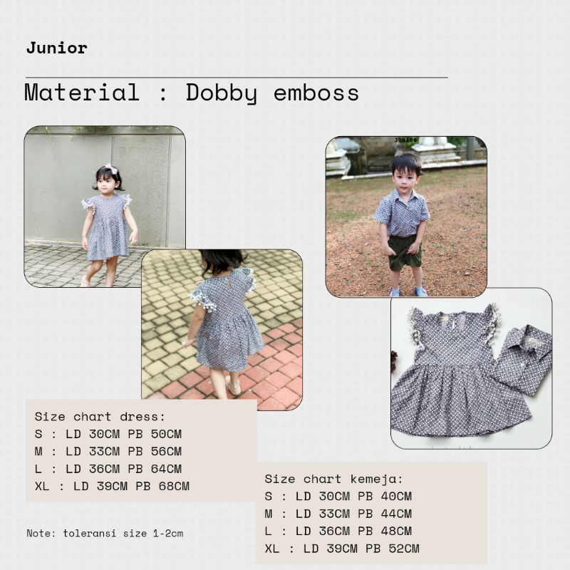 DRESS ANAK PEREMPUAN / KEMEJA ANAK LAKI LAKI / DRESS KEMEJA CAUPLE / JUNIOR / DRESS BATIK ANAK PEREM
