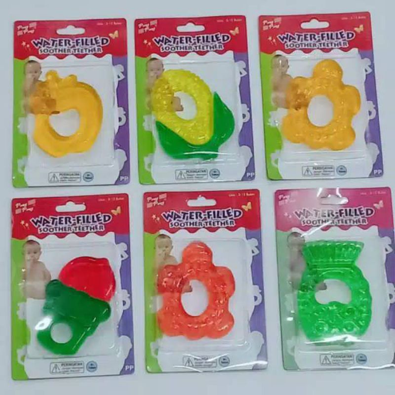 mainan gigitan bayi bahan silikon baby water teether baby safe bayi 3 bulan bayi 6 bulan