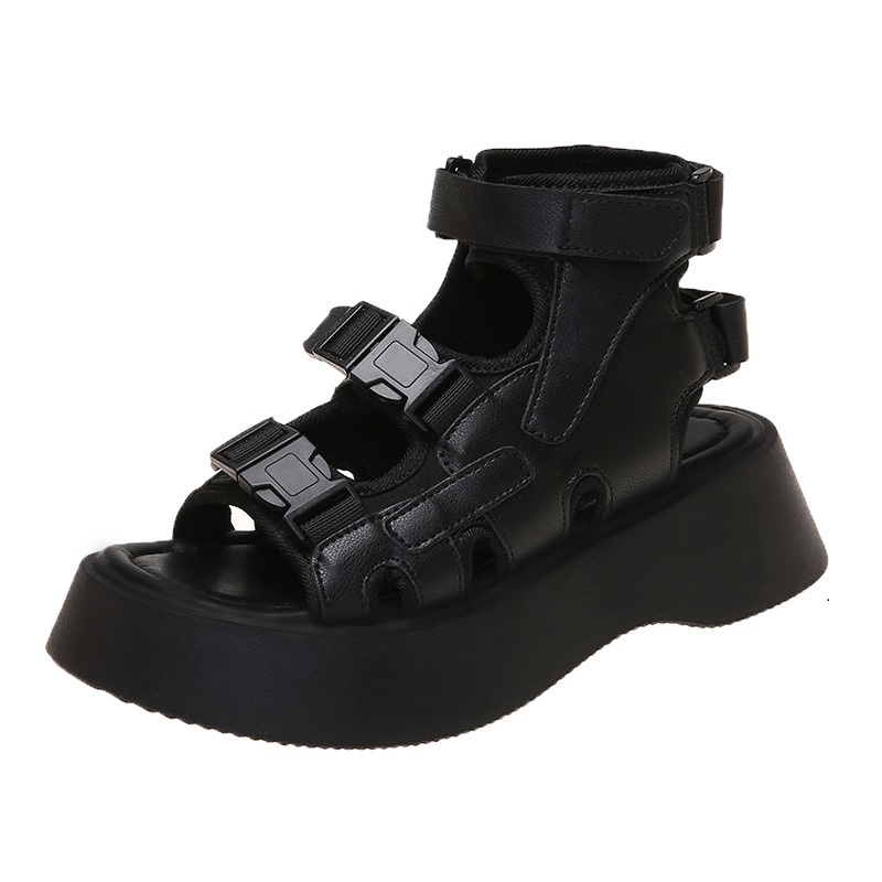 platform buckle sandals