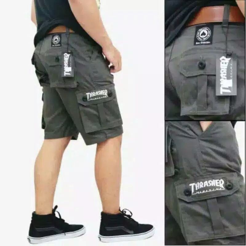 cargo pendek threaser bahan drill bukan twil sweding cargo pendek threaser bahan drill bukan twil sweding