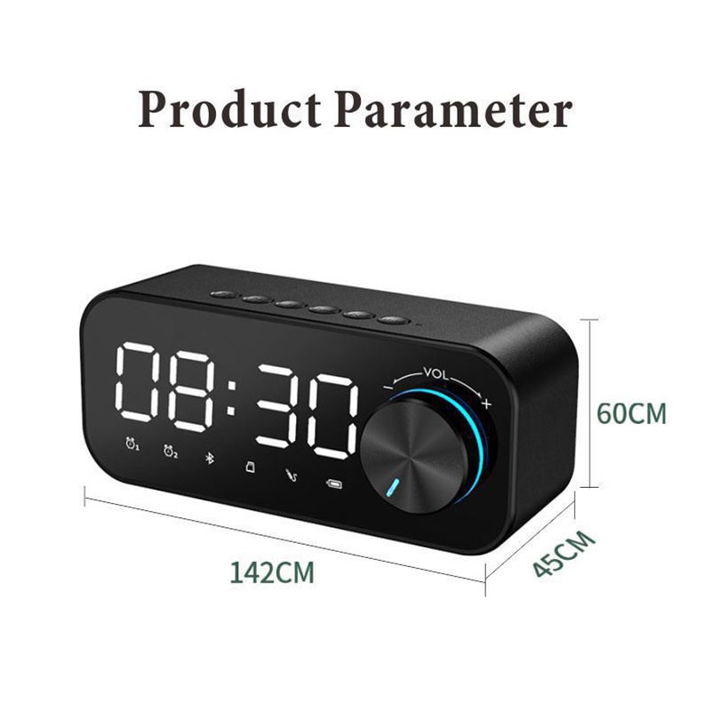 【COD】Jovitech Speaker Jam Led Bluetooth Portable Stereo Original Display Alarm Wireless S16