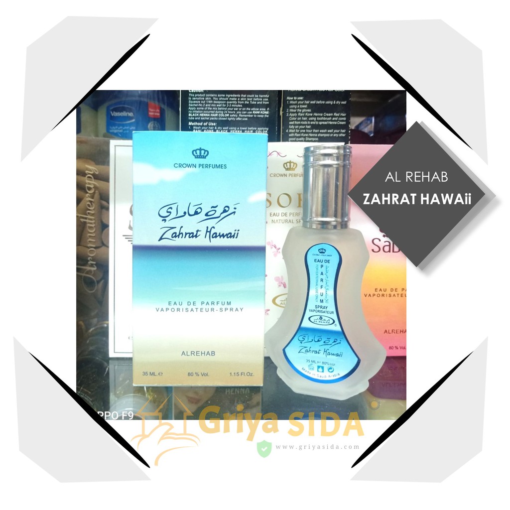 Parfum al rehab zahrat hawaii 35ml original minyak wangi alrehab spray PROMO!