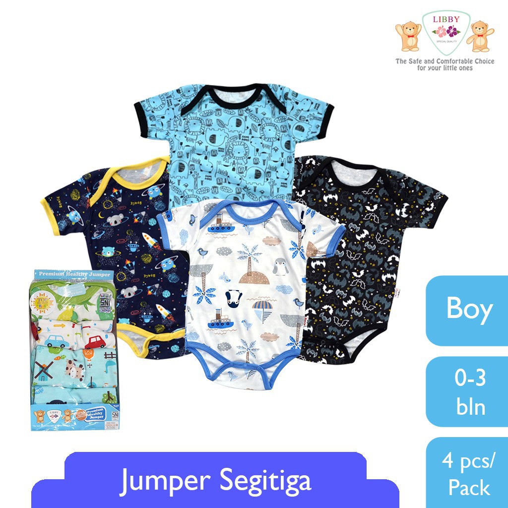 Libby Jumper Segitiga Motif Random (isi 4 pcs)