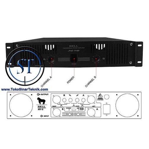 Box Power Amplifier MV-6 Box Amply MV6 Box Bell