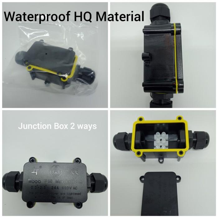 Junction Box Connector Ip68 Konektor Sambungan Kabel Waterproof 2 Ways