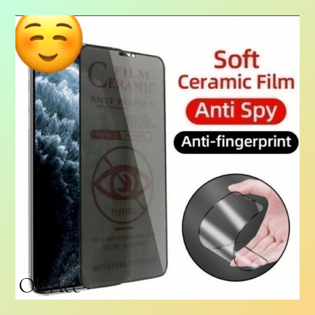 CY Ceramic Anti Intip Spy for Iphone 6 6s 6+ 6s+ 7 8 7+ 8+ SE X Xr Xs Max 11 12 13 14 14+ Plus Pro SE