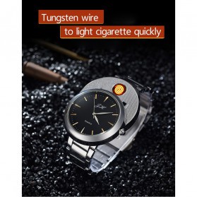 ZHUOHENG Jam Tangan Mancis Koreak Api Elektrik USB Rechargeable