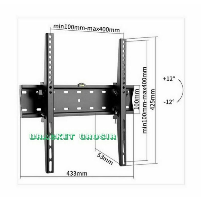 Bracket TV / Breket TV All Merk TV 32-55&quot; Tilt Tebal Kuat Import