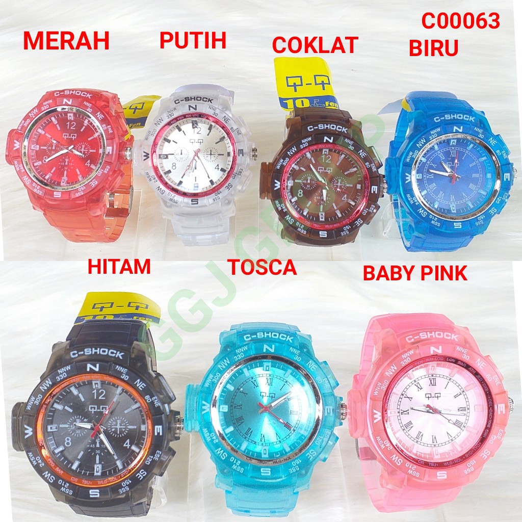 DC C ( C00063 ) JAM TANGAN DOFF / TRANSPARAN / WATER RESISTANT 3 ATM /TAHAN AIR, TIDAK BISA MEMILIH