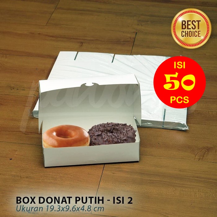 Jual Kotak Box Dus Donat Putih Isi Pcs Shopee Indonesia