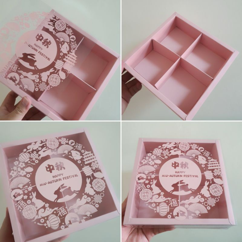 

Dus mika mooncake 100 gr sekat 4 " Mid Autumn II Varian warna " ( 1 pack isi 5 pcs dus & kartu
