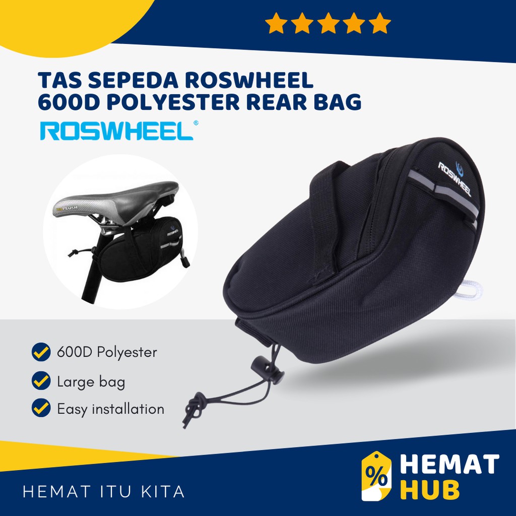 Tas Sepeda Waterproof Bag Kursi Jok Bike Anti Air Warna Hitam Kecil Portable Gadget Smartphone