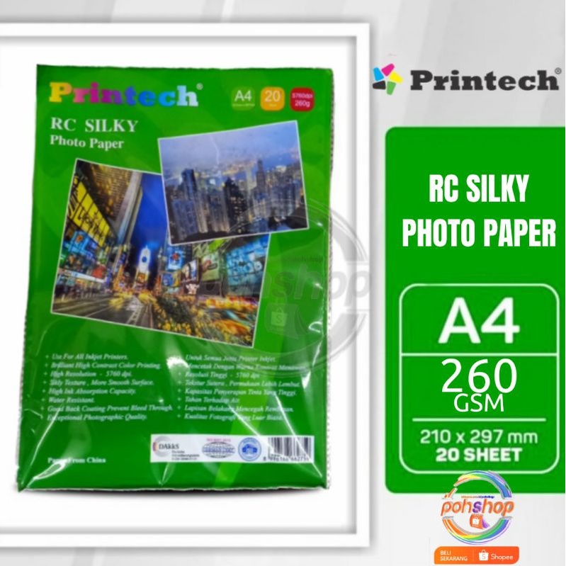 

Printech RC Silky Photo Paper A4/260gsm 20s