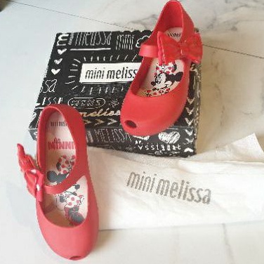 mini melissa ultragirl red shoes sepatu anak merah minnie mouse original