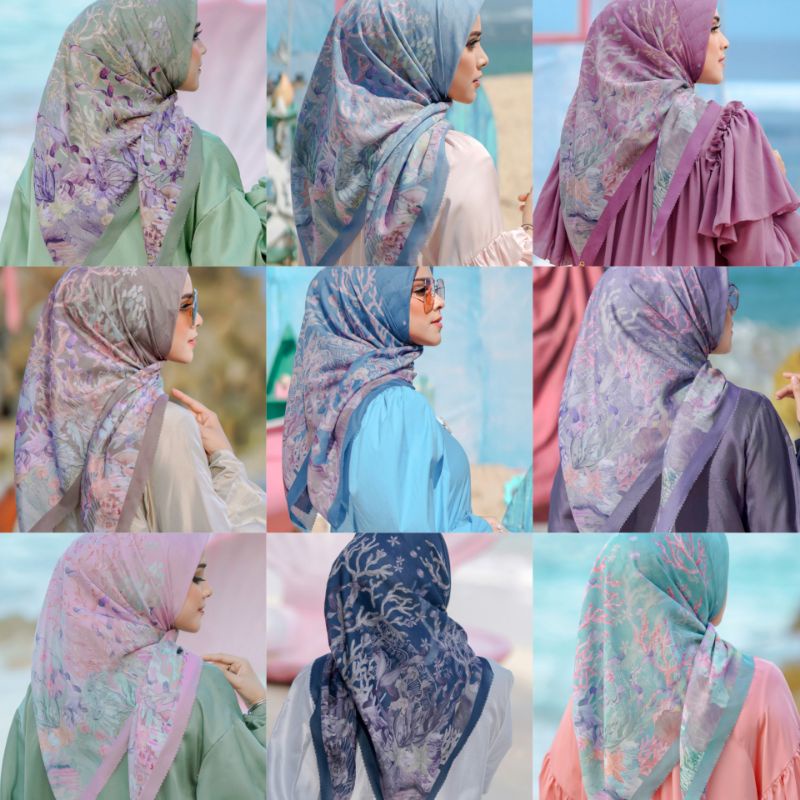 Buttonscarves Dinsey Mermaid Voal Standar 110x110 NEW