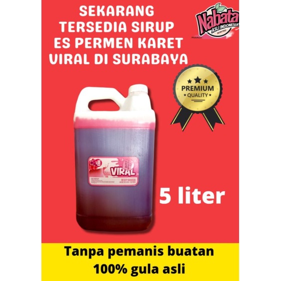 

Biang Sirup Es Permen Karet Viral Surabaya ts