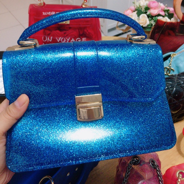 Tas furla jelly glitter