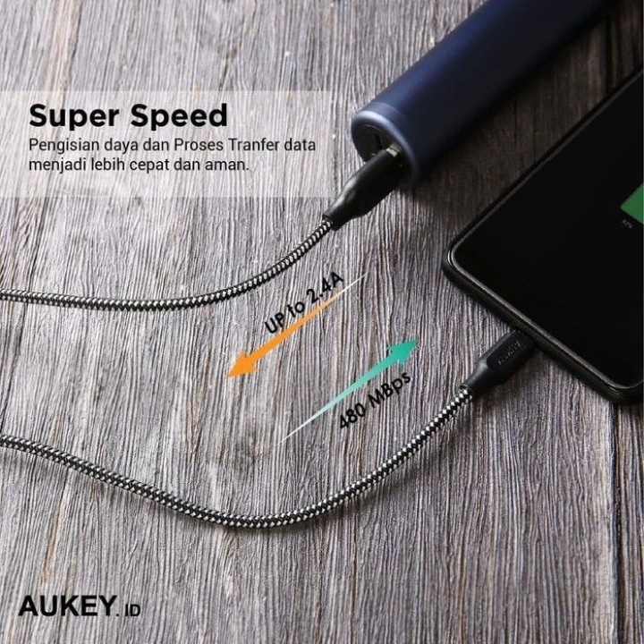 82 AUKEY CB-BAM2 - Braided Nylon USB 2.0 to Micro USB Cable - 2M