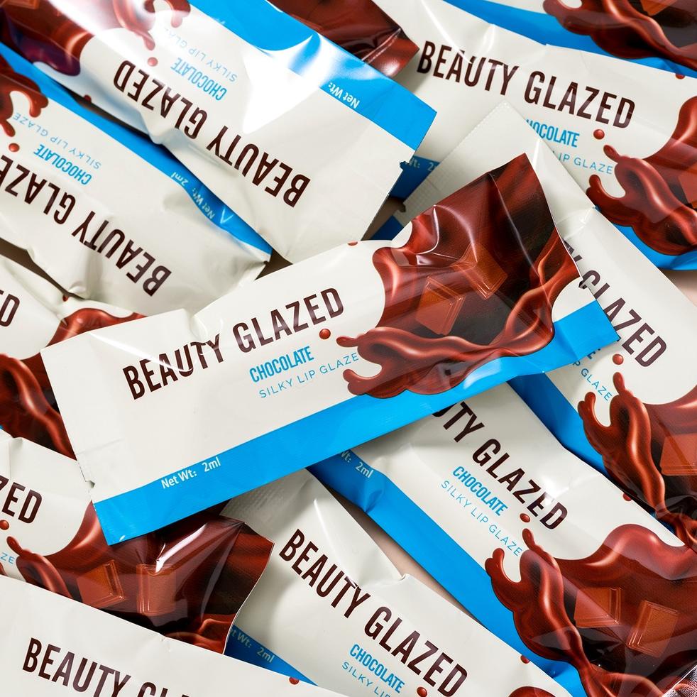 (READY &amp; ORI) Beauty Glazed Chocolate Chipblue coklat Silky Lip Glaze Lipstick 1PCS - BIRU B35 B 35