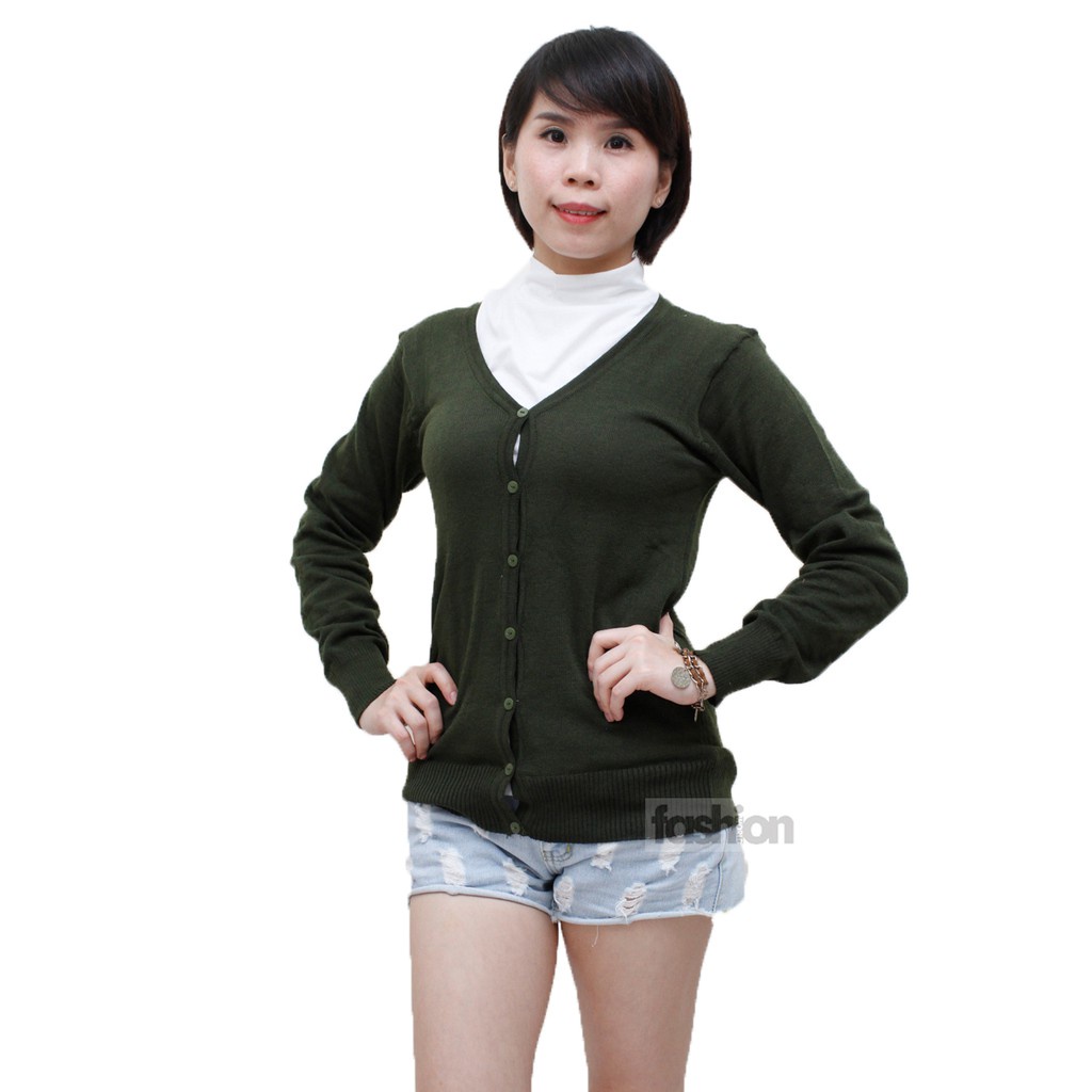 Cardigan Basic Wanita | Cardy Fashion Kancing | CARDIGAN RAJUT