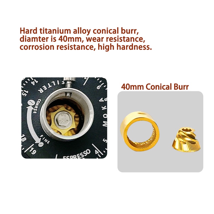 Alat Penggiling Kopi Elektrik Portable Bahan Titanium Alloy