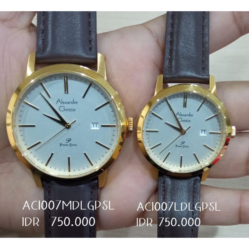 AC 1007 Couple Strap Kulit // AC 1007MD // Jambtangan couple / AC 1007LD