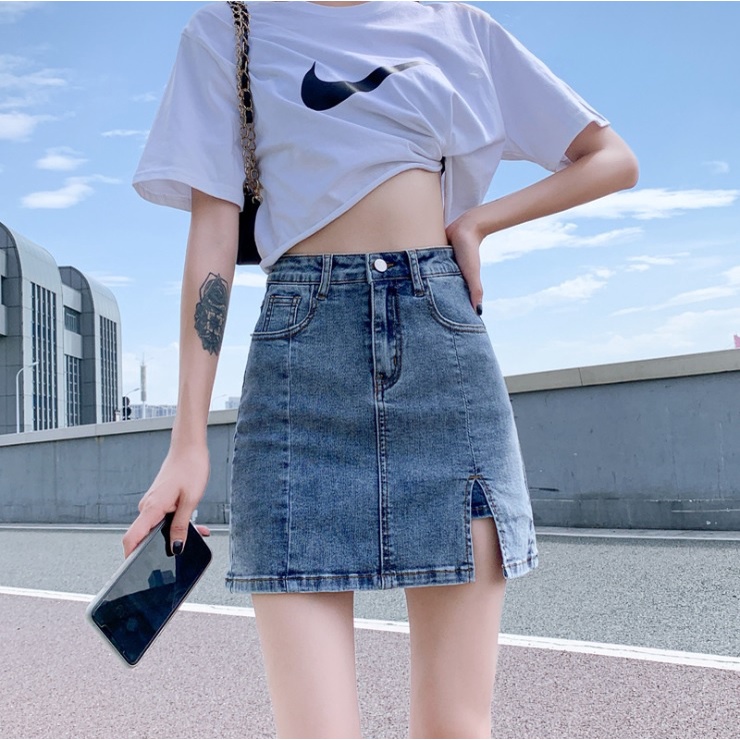 Rok wanita Rok mini Rok Celana Pendek Rok Jeans Wanita Celana pendek Cewe Rok Celana Denim Mini Skirt