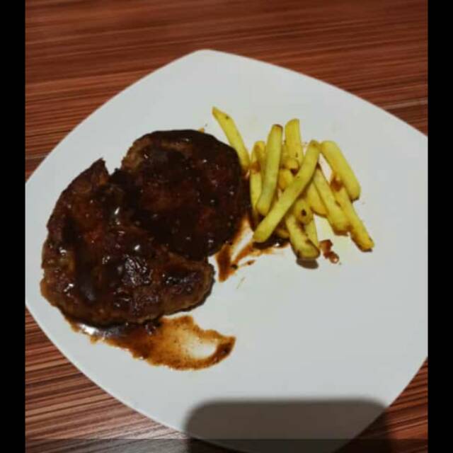 

Steak ( Patties) Beef tanpa Mixed Vagetable