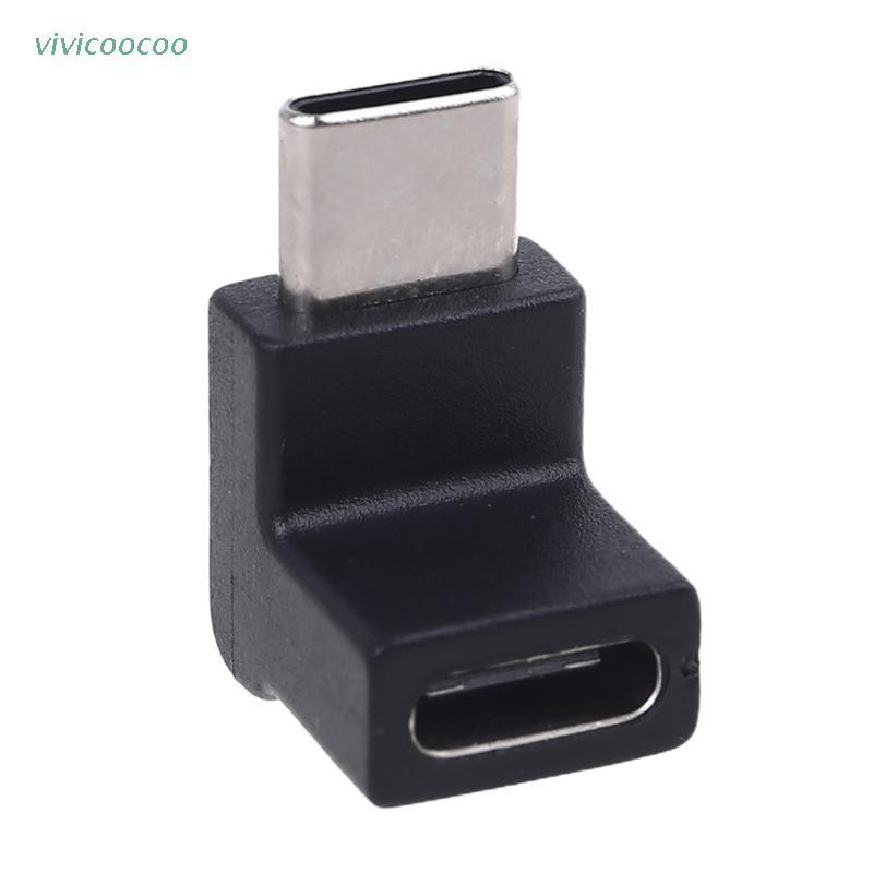 Vivi Adapter Konverter Usb 3.1 Tipe C Male Ke Female Sudut Kanan 90 Derajat