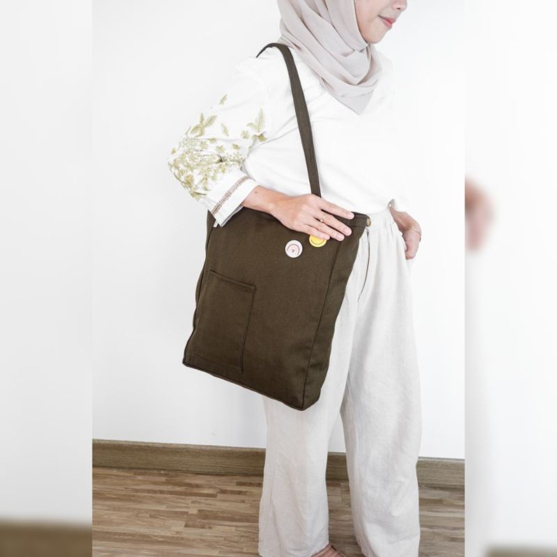 Nina Canvas Totebag - Tweelyforbag - Tas Totebag Wanita - Tas Wanita