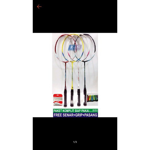 Raket Badminton Li ning Turbo X 50 60 70 Gen 3 Komplit BO574 CN BAT