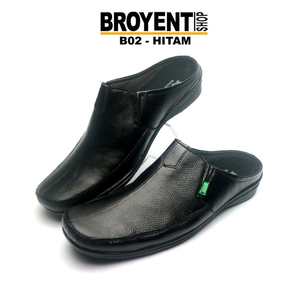 Sandal Sepatu Pria Bustong Kulit Asli B02