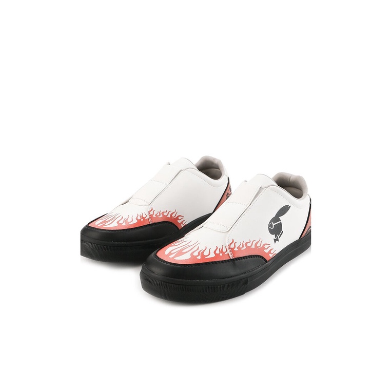 SEPATU SLIP ON PLAYBOY PRIA ORIGINAL CASUAL BRANDED PUTIH PL13