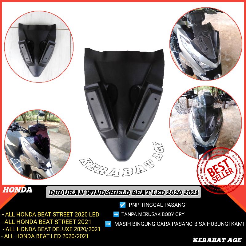 Panel windshield Dudukan visor Beat esp / Beat deluxe All Motor Honda Beat 2017 Sampai 2022