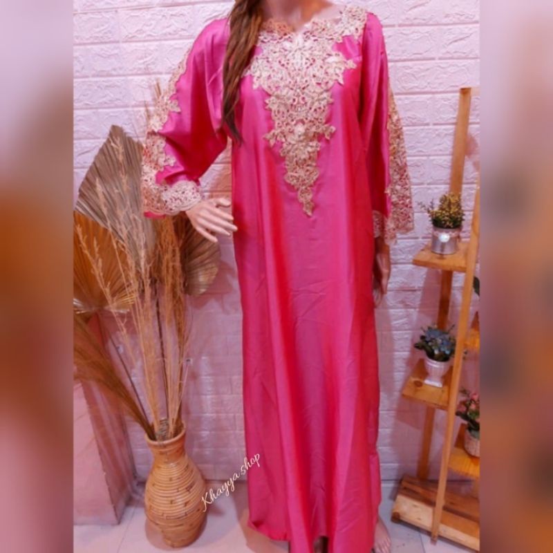 KAFTAN SATIN SLIK BORDIR