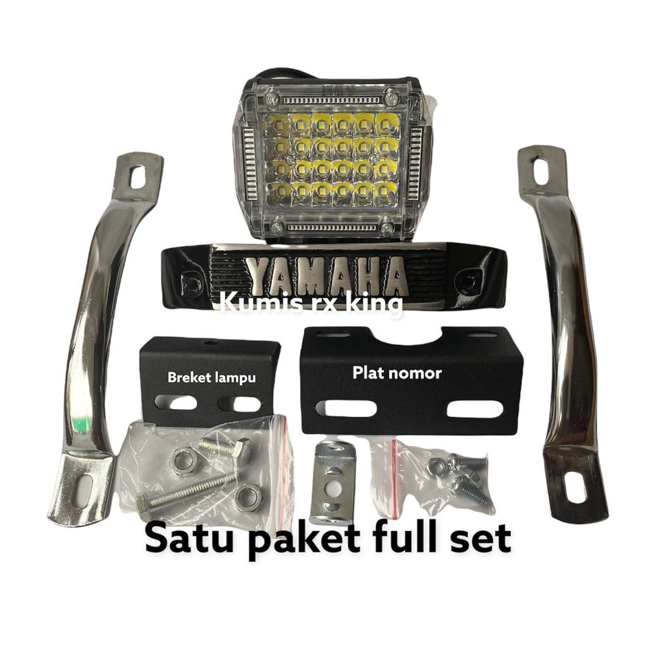 Paket Lampu Led Set Kumis Kumisan Rx King Set Pangkon Breket Full Set