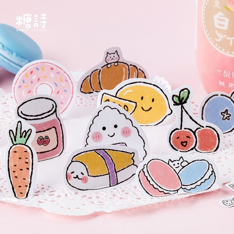 

STIKER DECO FOOD CARTOON