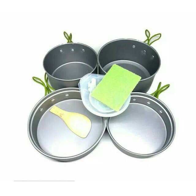 【Bisa COD】 Kompor Portable Mini &amp; Cooking set 4 Orang + Teko ~ Kotak DS SY 300 301 308