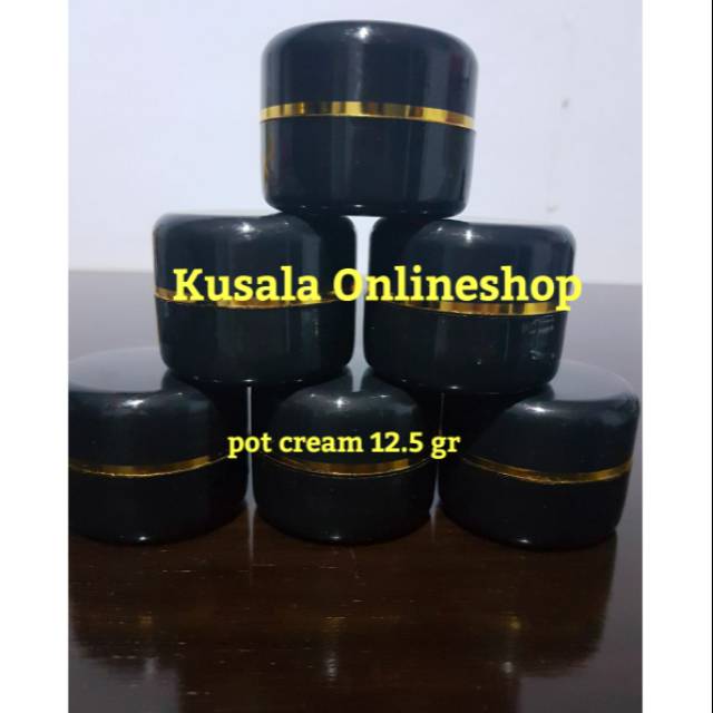 pot cream 12.5 gr Hitam-Hitam/pot cream 12.5 gr/kemasan kosmetik