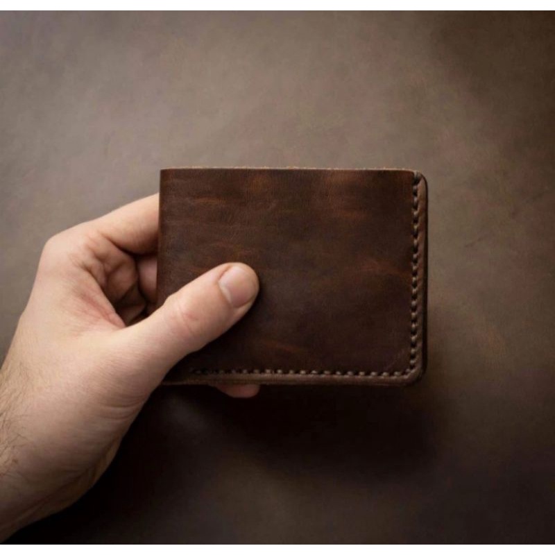 Dompet Kulit Crazy Horse - Dompet Lipat Pria - Asli Kulit Sapi - Dompet Kulit Pria