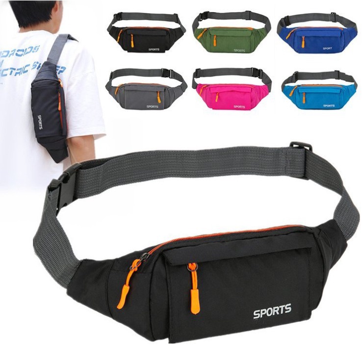 Tas pinggang lari olahraga pria wanita waist bag waterproof J183