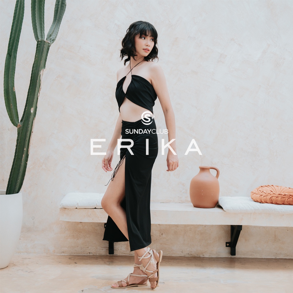 Erika Multiway Set Free Slit Skirt / Setelan Multiway / Setelan Pantai / Baju Pantai / Set Top Slit 