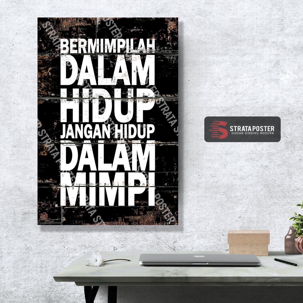 Pajangan dinding Poster motivasi Dekorasi Wall decor 304504ST