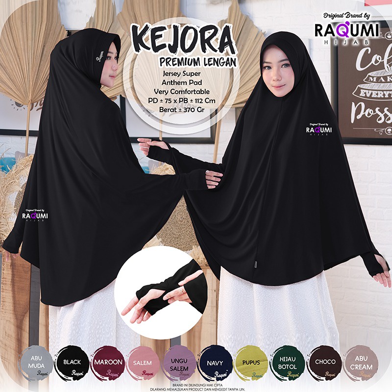 HIJAB LENGAN BERGO LENGAN SYARII KEJORA PREMIUM LENGAN HIJAB BY RAQUMI