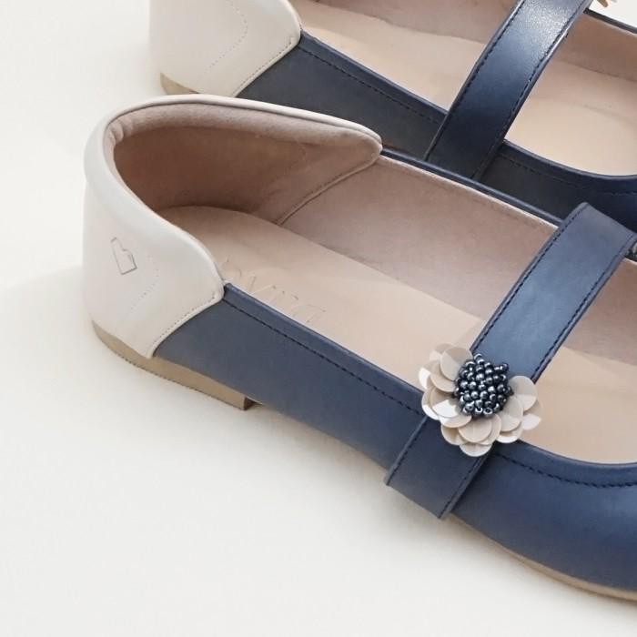 PVRA - Sandal Wanita ARA NAVY CREAM