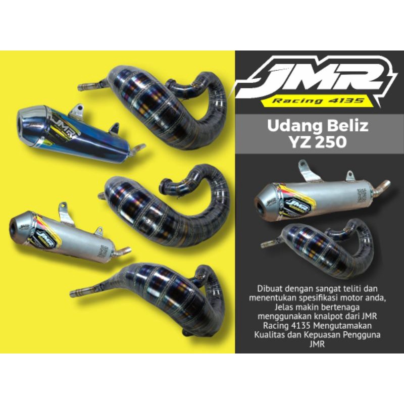 Knalpot YZ250x original jmr racing 4135 plat karat 1,2 mm model blizz knalpot buil up yz250